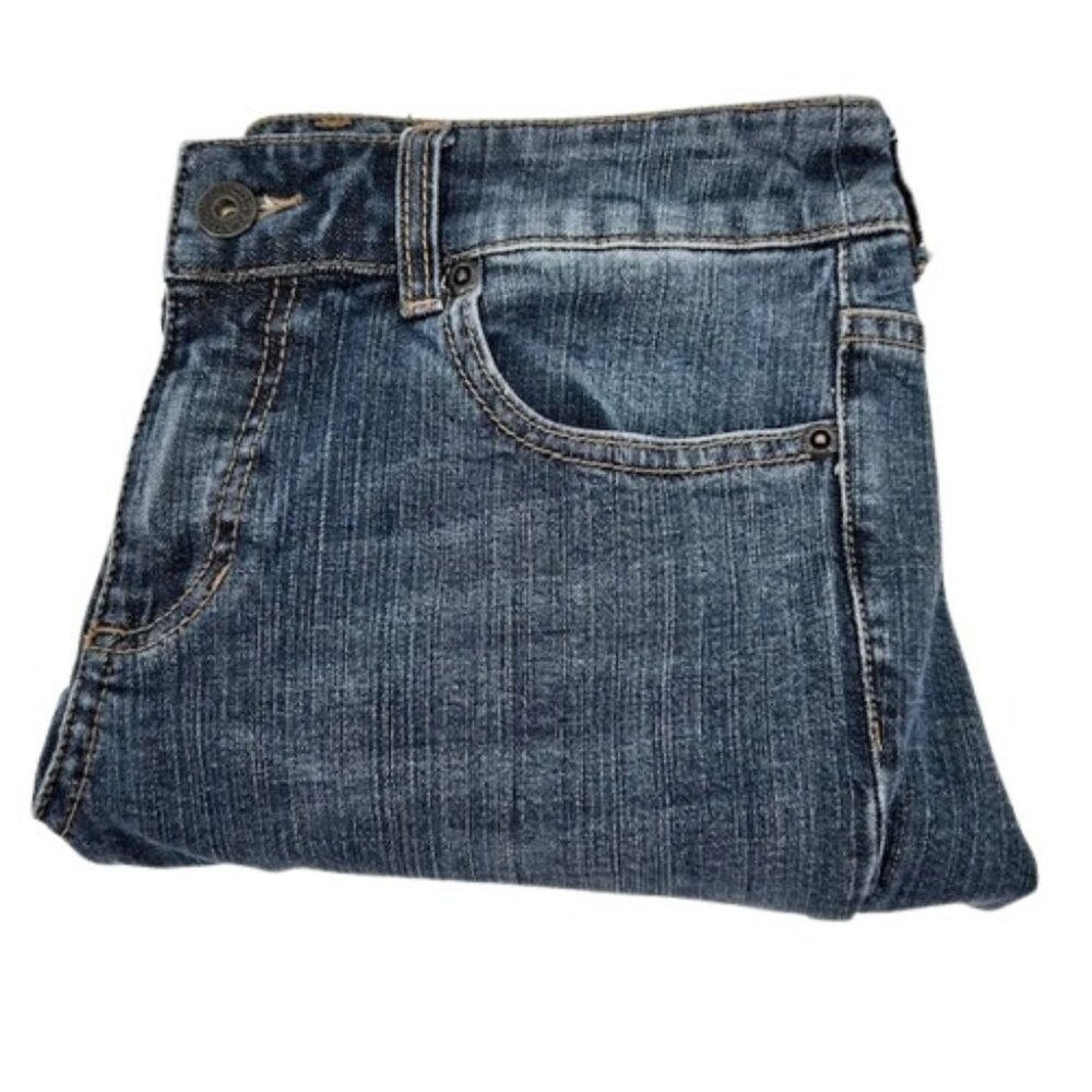 Chico's Platinum Jeans Size 0 Straight Leg Medium Wash Denim